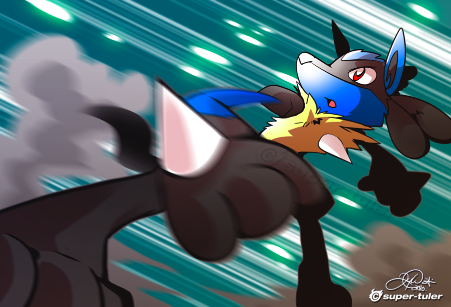 Lucario senses trouble