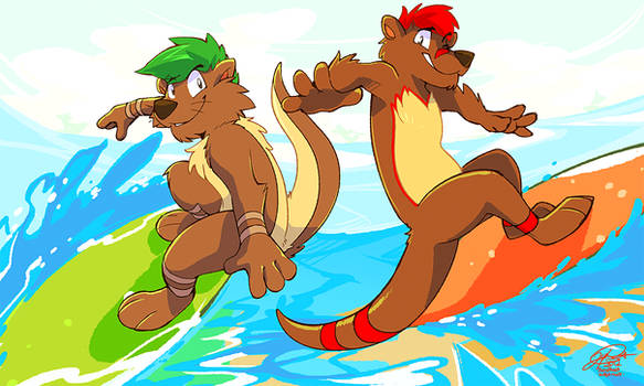 Otter the way, surfs up!