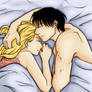 Roy Mustang y Riza Hawkeye, warm hug