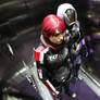 Tali and Shepard in Elevator