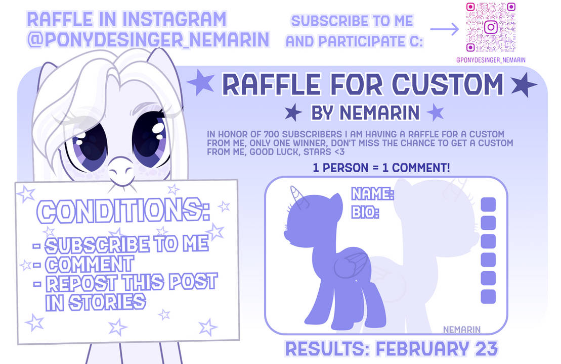 721 Raffle ! INSTAGRAM RAFFLE ! CUSTOM BY NEMARIN by nemarin on DeviantArt