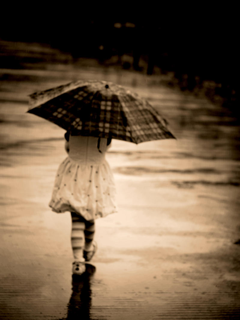 girl in the rain