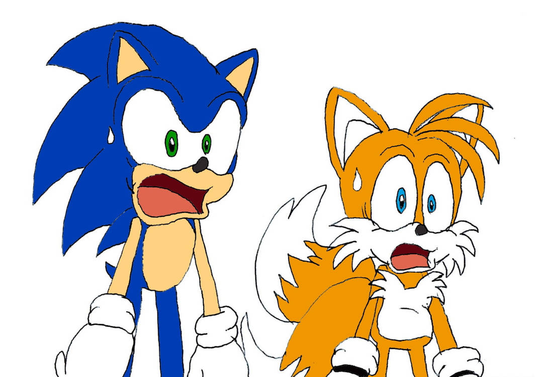 Sonic and Tails Surprised and Disturbed by JUSTINVAN1996 on DeviantArt