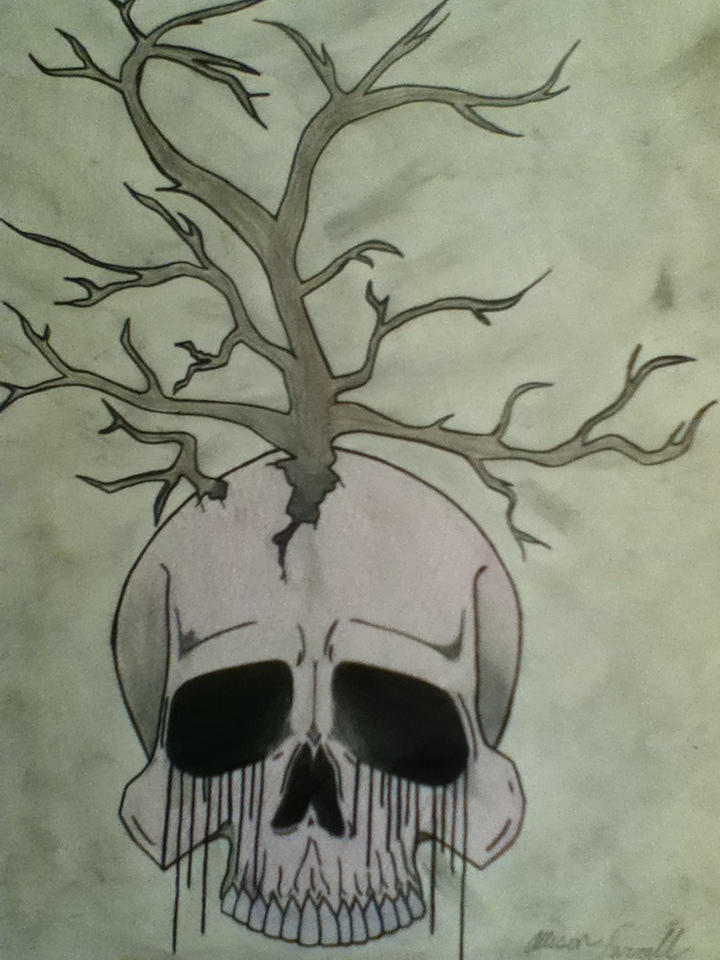 Skull Tuning Tree skull tree drawing by nomnomnomrawr95 on DeviantArt