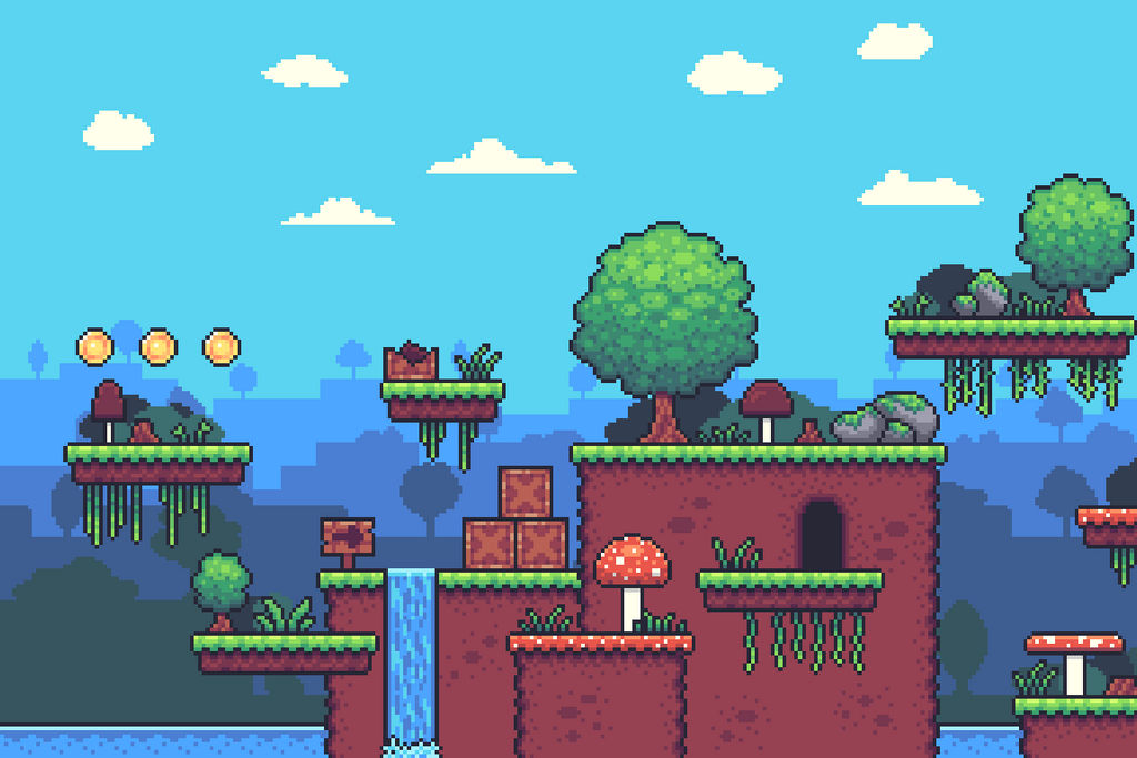 Mushroom Forest Tileset - example scenery by Brysiaa on DeviantArt