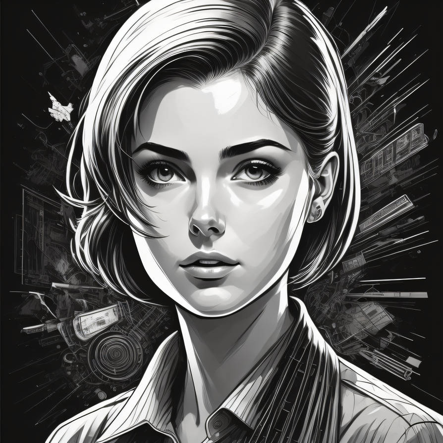 Dynamic Monochrome: Vexel Secretary by prajinsp on DeviantArt