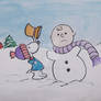Snoopy's Fitting Snowman
