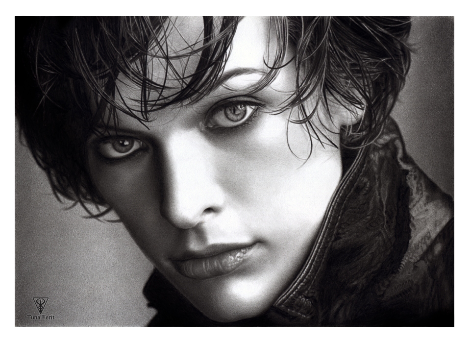 Drawing of Milla Jovovich