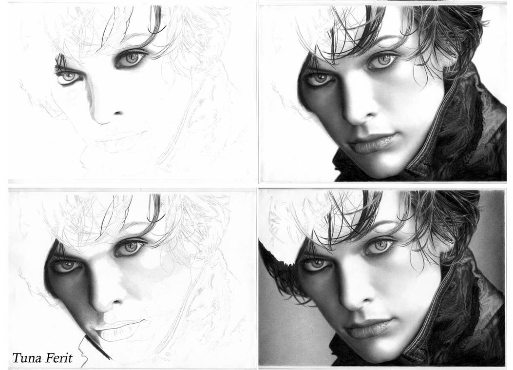 Milla drawing stages