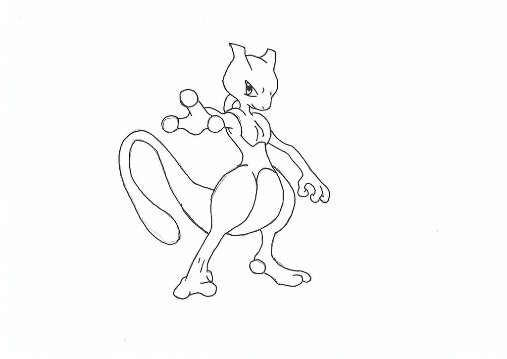Mewtwo Lettering #0150 Mewtwo Lineart by Singingartist1234 on DeviantArt
