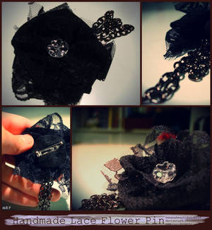 Handmade Lace Flower Pin