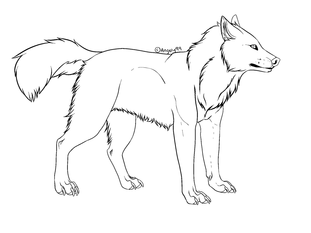Wolves Line Drawings .: Free Wolf Line Art :. by Angely99 on DeviantArt