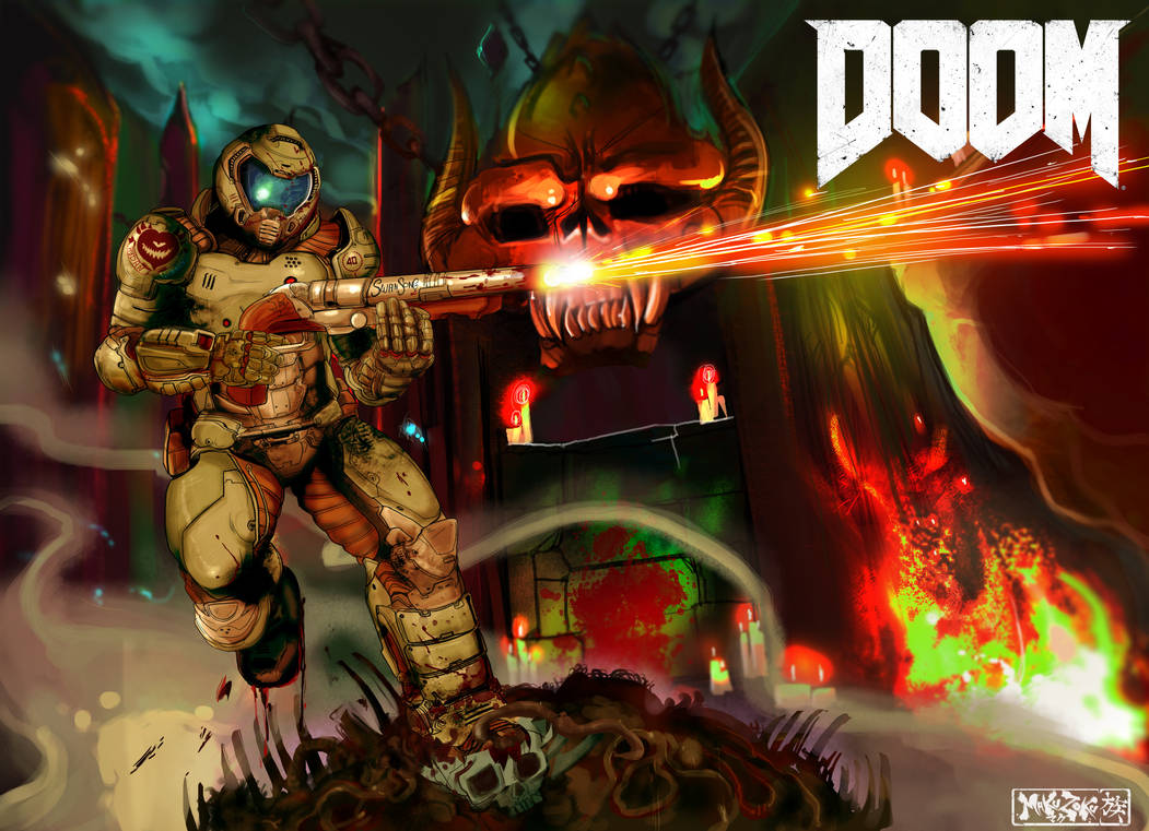 Doom rushaz. Думгай из Doom 1. Дум 4 арт думгай. Doom (игра, 2016).