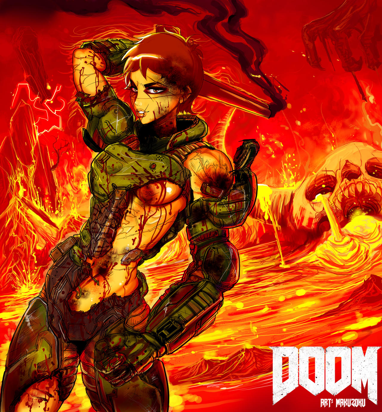 Doom gal 2017 by MaKuZoKu on DeviantArt. source: img00.deviantart.net. 