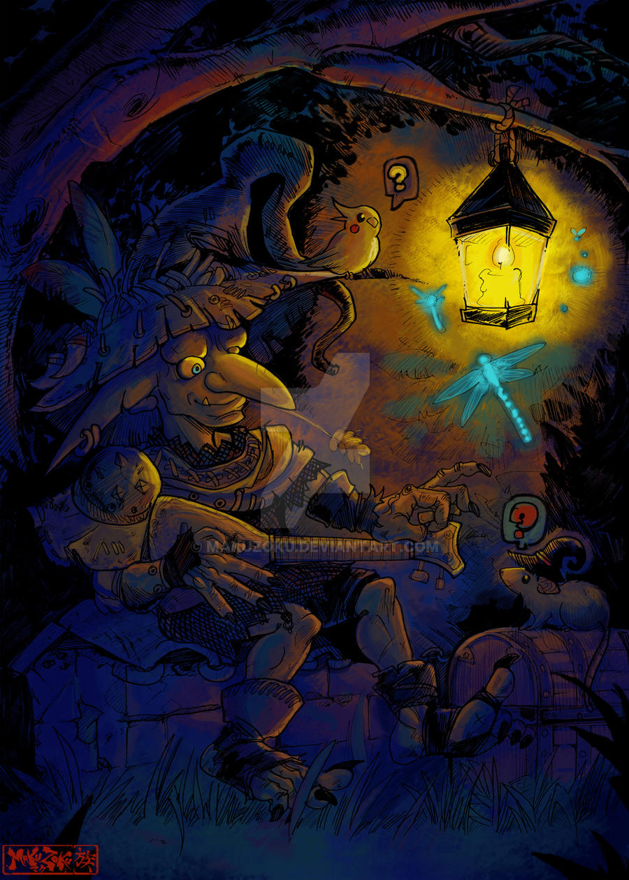 Peaceful Goblin with colors by MaKuZoKu on DeviantArt