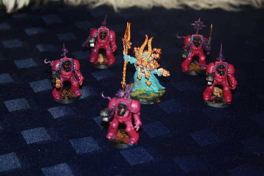 Ahriman and his Honour Guard of Noise Terminators