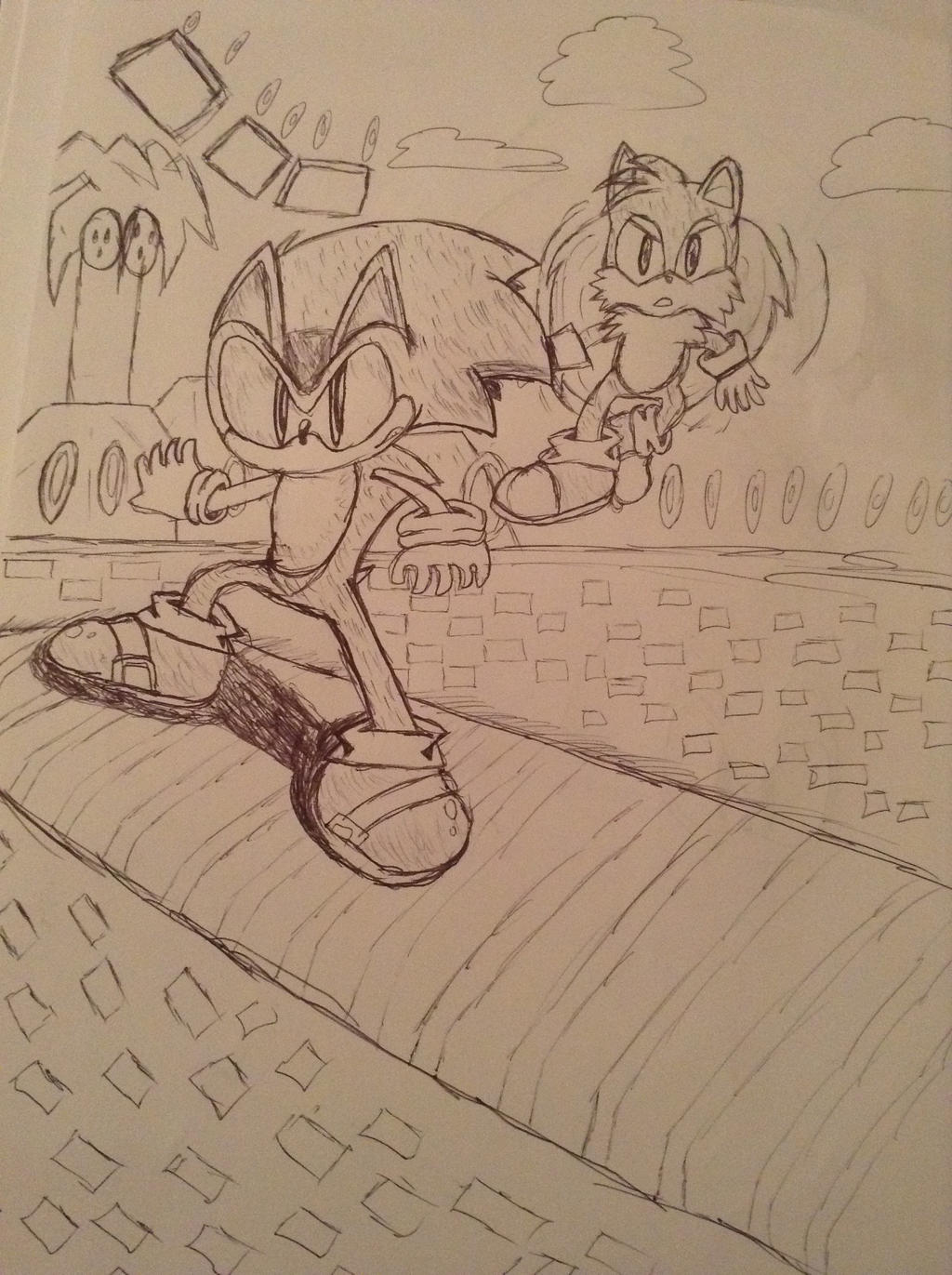Drawing sonic....again...after a long time