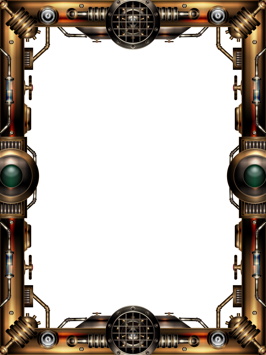 Steam Punk Rectangle Frame Steampunk Frame by IllustratorG on DeviantArt