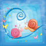 Kids room blue trilogy: Snails