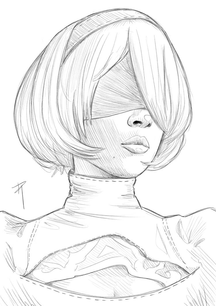 NoraFawn 2b sketch by robepate on DeviantArt
