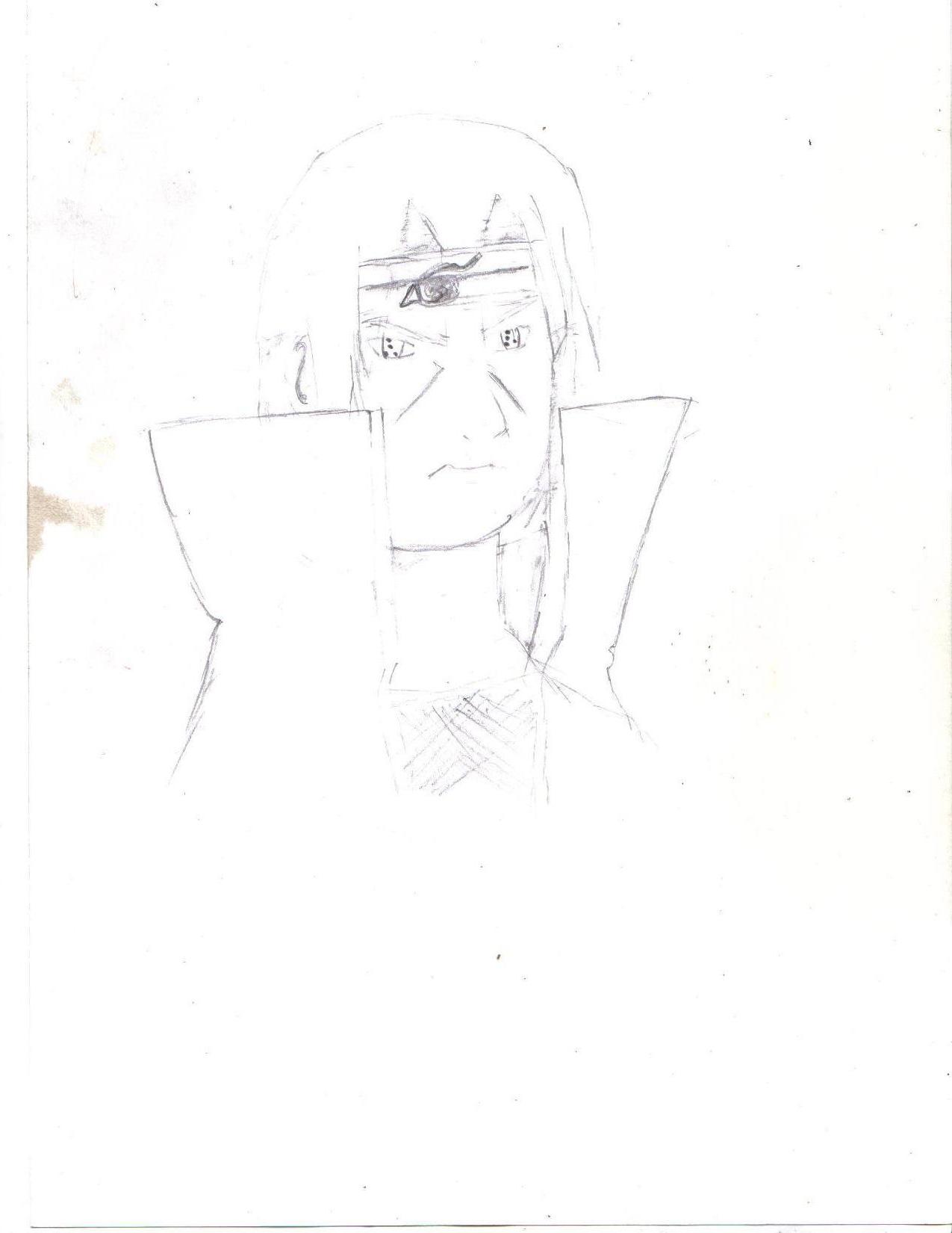 Itachi Uchiha -No colour- by MegamanX2 on DeviantArt