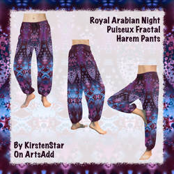 Royal Arabian Night Puiseux Fractal Harem Pants