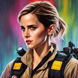 Emma Watson as a Ghostbuster