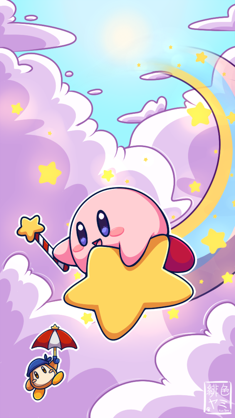 Smartphone Wallpaper] - Kirby V2. by YamiHiiro on DeviantArt