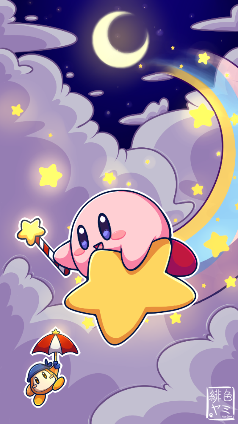 Smartphone Wallpaper] - Kirby V2. by YamiHiiro on DeviantArt