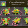 Watermelon mouse plushie