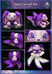 Space purple fox plushie by Ryoko-demon