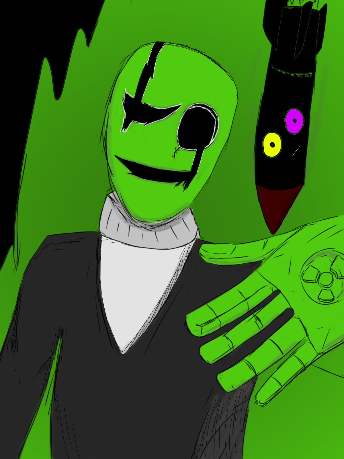 Color Gaster The green gaster from Deltarun,Schizo theory by Qwardon on DeviantArt