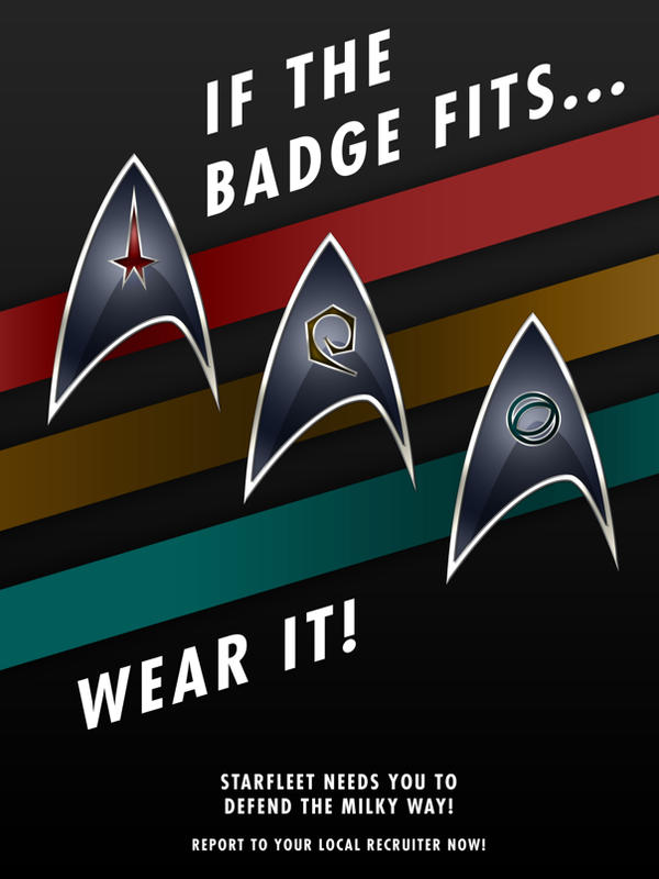 STO Delta Recruit Poster - If the Badge Fits by thomasthecat on