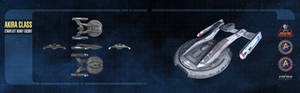Akira Class Starship Dual-Monitor Wallpaper