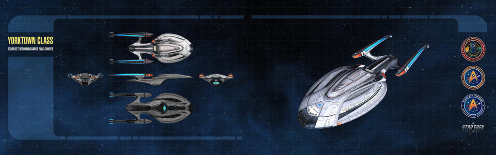 Yorktown Class Starship Dual-Monitor Wallpaper