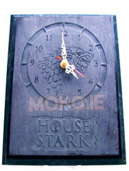 House Stark Engraved Clock