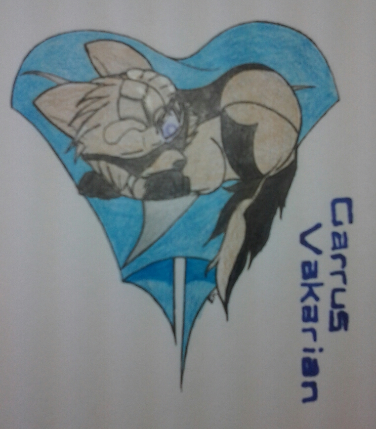 .:Garrus Vakarian wolf Pup with flag:.