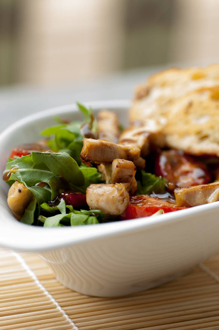 Arugula Salad with Grilled Chicken by bfrena
