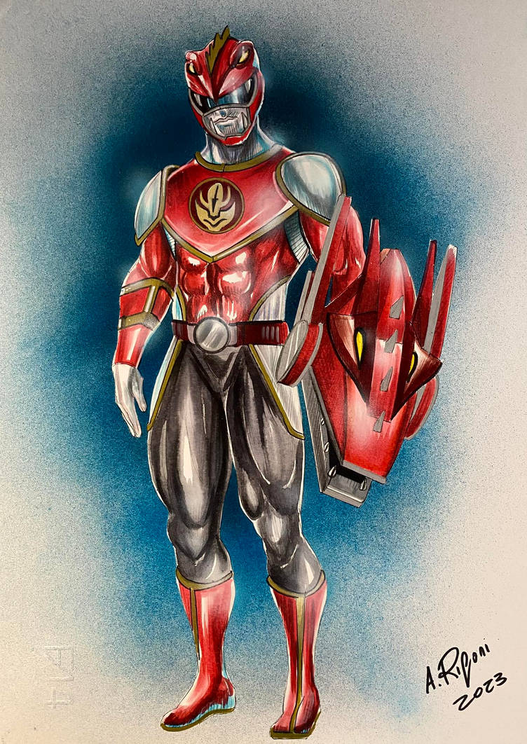 Red Dragon Heart Ranger By Aurelio Rigoni by MegaElekid947 on DeviantArt