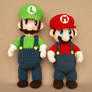 Mario and Luigi Plushies