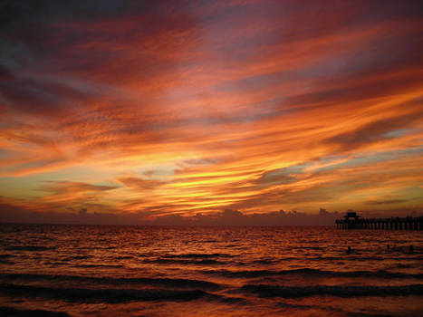 Sunset at the Naples FL Pier