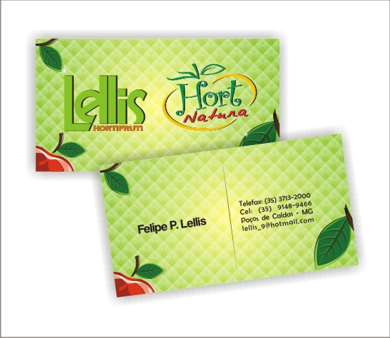 business card green