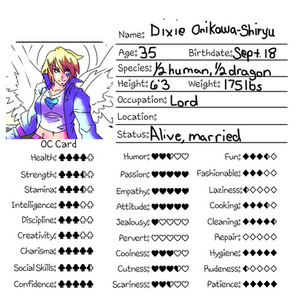 Dixie Onikawa-Shiryu Character Card
