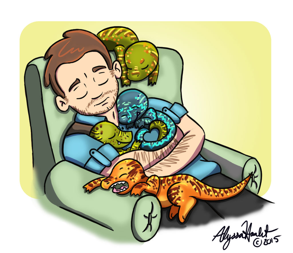 Baby Raptor Squad Naptime by ahaml3t on DeviantArt
