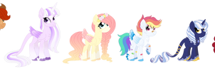 MLP: Mane Six Alternate Hairstyles by Strawberry-Spritz on DeviantArt