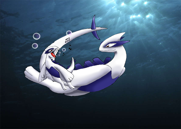 Lugia And Baby Lugia redone