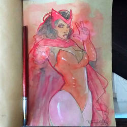Scarlet Witch by TamieGadelhaComicArt