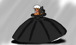 Art Trade - Woman in Black Ballgown