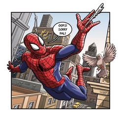 Spiderman and the pigeon 2