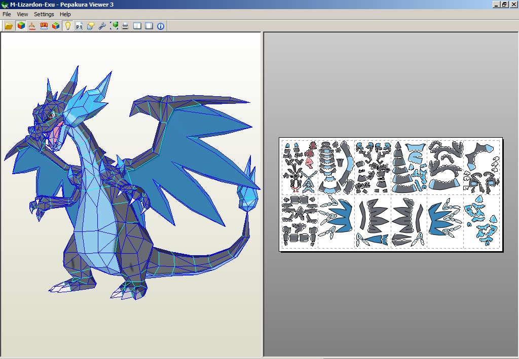 PaperPokés - Pokémon Papercraft: MEGA CHARIZARD X